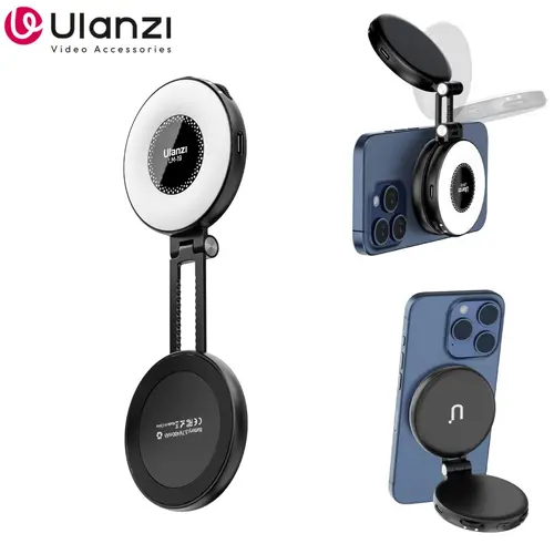Ulanzi LM19 Magnetic LED Fill Light - MagSafe Compatible Mobile Phone Accessory, Studio Light for Vlogging Equipment