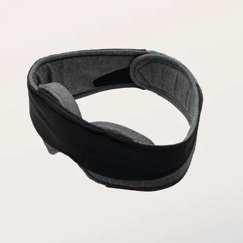 TRTL GLIMPSE Sleep Mask - Adjustable, 3D Contoured, Full Blockout, Non-Slip High Quality Fabrics Eye Mask for Travel, Bedtime, Naps (Solid Black)