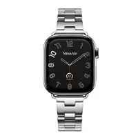 MISSAIR Halo Band 316L Stainless Steel Brushed Matte Watch Band Only, Compatible with Apple Watch Series 1–11, SE & Ultra, 38mm-49mm, Adjustable Bracelet Strap for Women