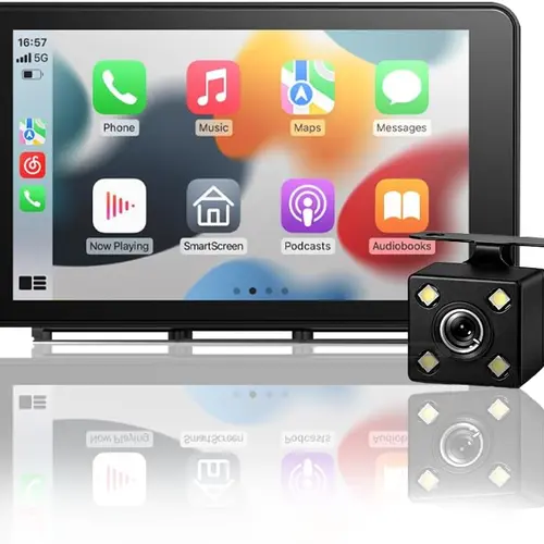 AutoSky Wireless CarPlay & Backup Camera Adapter - Add CarPlay or Android Auto to Any Car via Car Display Screen