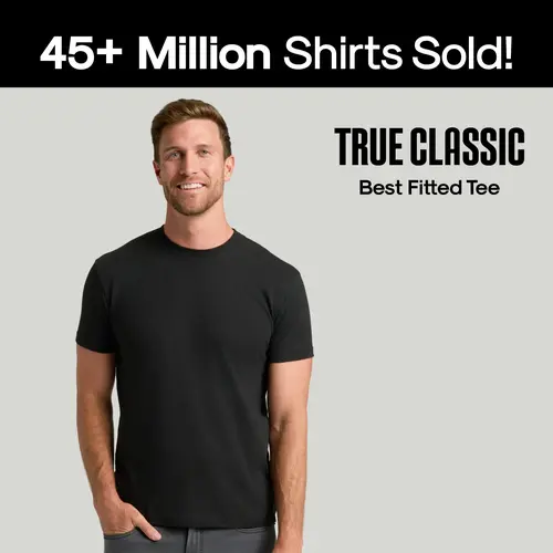 True Classic Men’s Short Sleeve Crew Neck T-Shirt – Premium Fit for Everyday Comfort, Casual Streetwear, Workwear, or Men Gifts
