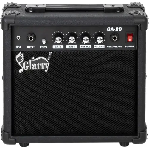GLARRY 20W Electric Guitar Tube Amp - Lightweight Portable Practice Combo Amplifier with Adjustable Bass, Volume, Treble, Middle Controls, Headphone Jack, MP3 Input, Noise & Clip Reduction Accessories