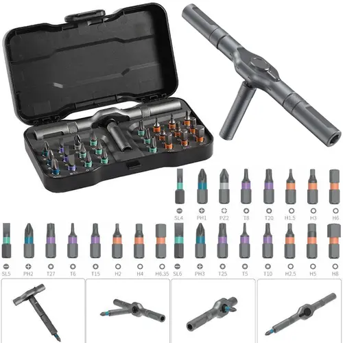 AWEE 24-in-1 Magnetic Ratchet Screwdriver Set, Interchangeable Multi-Function DIY Tool, Compact Portable for Home Repair & Maintenance, Perfect Gift for Handymen