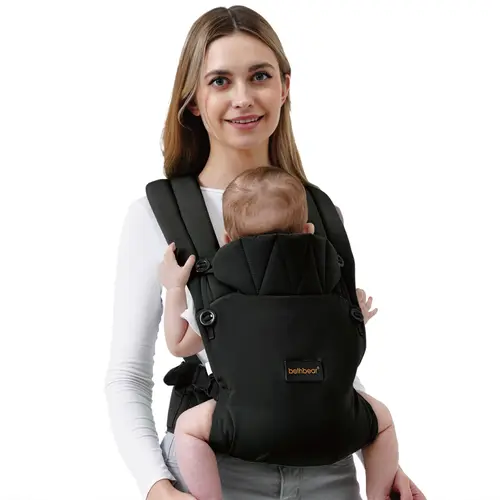 Yemyig Ergonomic Infant Carrier for Newborns to Toddlers (7-45 lbs) - Natural Material, Adjustable Shoulder Straps Baby Carriers, Versatile, Hands-Free for Parents