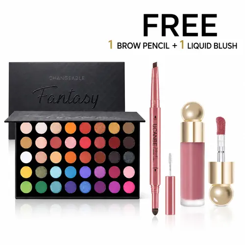 #sohochic 40-Color Highly Pigmented Eyeshadow Makeup Palette Set - Matte, Metallic, Shimmer, Natural & Charcoal Smooth Powder, Long-Lasting, Blendable, Travel Size Colorful Palette for Brown Eyes Makeup, with Swatches, Beauty Cosmetics Gift Kit