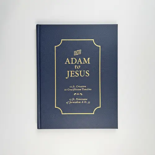 From Adam to Jesus Biblical Timeline | Portable Study & Reference Edition | Compact Biblical History & Genealogy Map | Premium Leather-Texture Hardcover with Gold Foil Bible Resource Christian Bible