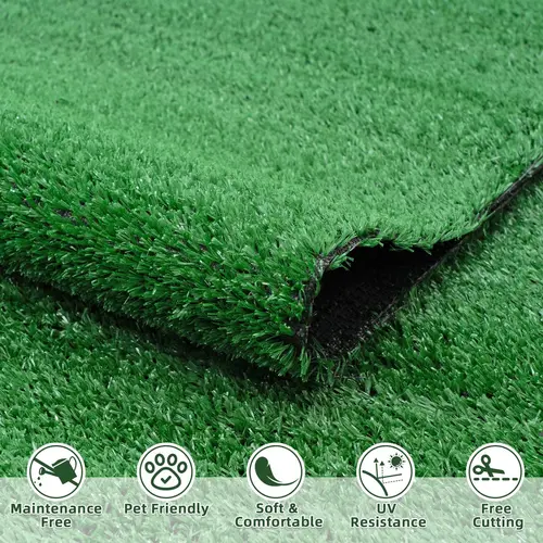 6.6FTX13.1FT Artificial Grass Turf, Army Green Ultra-dense, Outdoor and Indoor Decorative Carpet, Artificial Greenery Mat for Pet Porch Greenery Garden Terrace Playground,dorm essentials
