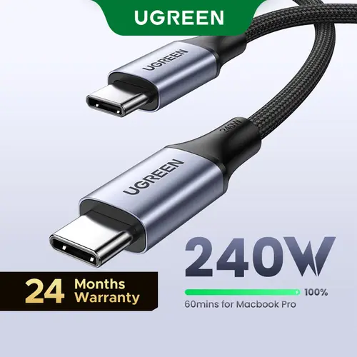 UGREEN 240W Wired USB-C to USB-C Charger Cable - PD3.1 Tech Universal Multi-Device Compatible, Fast Smooth Charging for 3840P Devices, MacBook Pro, Laptop, iPhone 17/16/15 Pro Max, Samsung Smartphone | DealsForYouDays TikTokShopBackToSchool