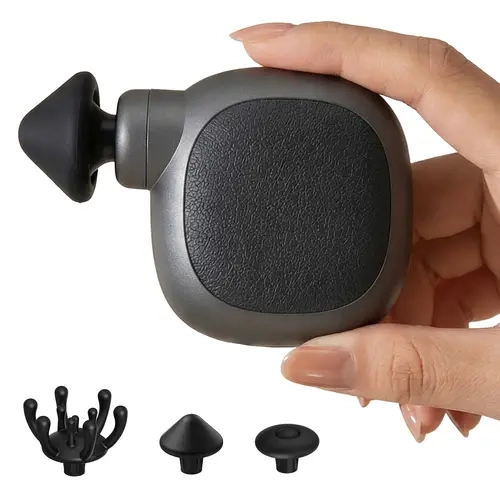 NAPLOR Silicone Mini Massage Gun - 4-Speed Adjustable, 30W Motor, 600mAh, Lightweight Portable Handheld Electric Massager with Scalp & Face Modes, for Office Muscle Relaxation, Neck Pain Relief, Abs Care, Ideal Gift