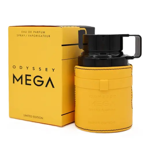 Armaf Odyssey Mega Eau de Parfum Spray - Limited Edition 3.4 Fl Oz Woody Spicy Aromatic Men's Perfume, Smelling Good, Single Item, Lasting Effects, Musk-Herbal Opening Scent, Unique Gift for Adults