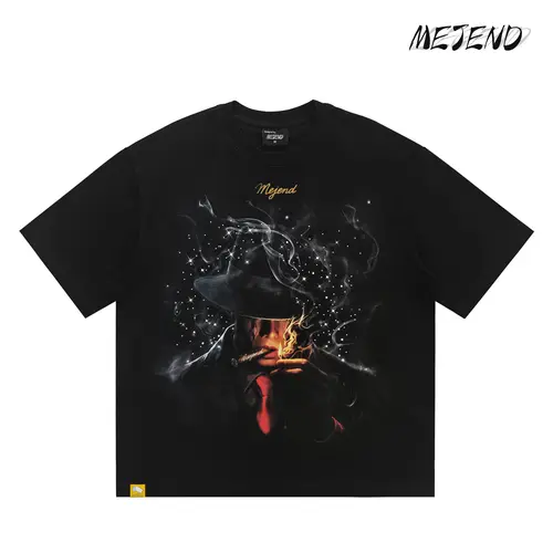 MeJend Rhinestone Graphic T-Shirt, Unisex Streetwear Tee, Vintage Casual Style, Sparkly Design Short Sleeve Top