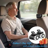 【Summer Survivals】JOYTUTUS 2026 Car Clip On Fan - 360° Rotation, 100 Speeds Adjustable, LED Display, USB Rechargeable, Wide Clamp, 16℃ Semi-Cooling, 20Hr 3000mAh Battery, Personal Summer Fan for Car Sunvisor Backseat Accessories Joytutus Car Fan