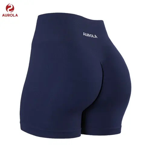 AUROLA Power Scrunch Butt Workout Shorts for Women Seamless Gym Shorts High Waist Tummy Control Yoga Biker Shorts