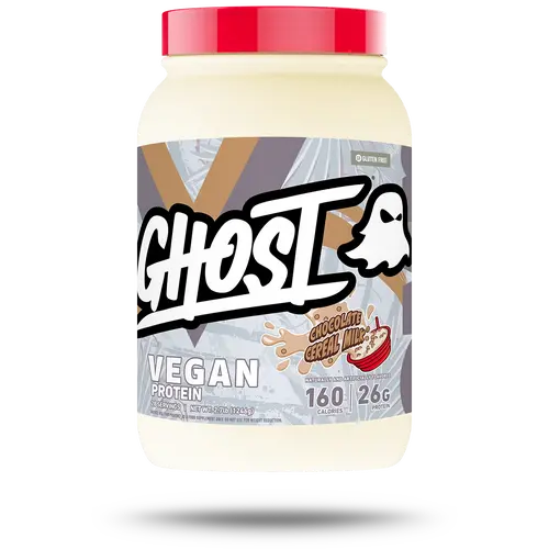 GHOST Vegan V2 Protein Powder - 2.7lb, 25-27g of Protein - Plant-Based Pea & Organic Pumpkin Protein - ­Post Workout & Nutrition Shakes - Soy & Gluten-Free