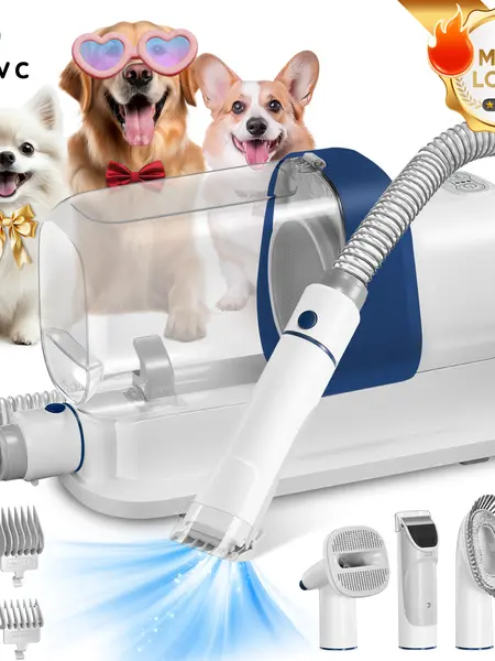 LMVVC pet grooming kit with vacuum for dogs and cats Groomer Tools Poodle Puppy Cleaning #Summervibes #petlovers