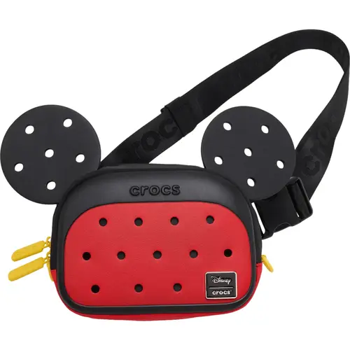Crocs Classic Disney Mickey Mouse Belt Bag, Everyday Waist Pack with Dimensional Ears, Personalizable with Jibbitz Charms, Everyday Beltpack