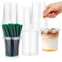 30 Sets 24oz drink buckets with lids and straws | Leak-Proof PP Material | patron reusable cups with straw | Ideal for Hot/Cold Drinks, to go , Parties & Events/ iced coffee buckets,large plastic cup,food truck supplies #coffeebucket