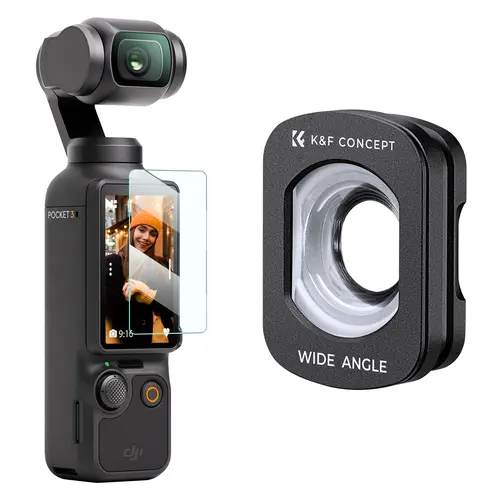 【DealsForYouDays】[K&F CONCEPT] (Only include lenses)Wide-Angle Lens Compatible with DJI Osmo Pocket 3, Magnetic Attach/Multi-Coated/Optical Glass, Camera Lens, Lens Attachment