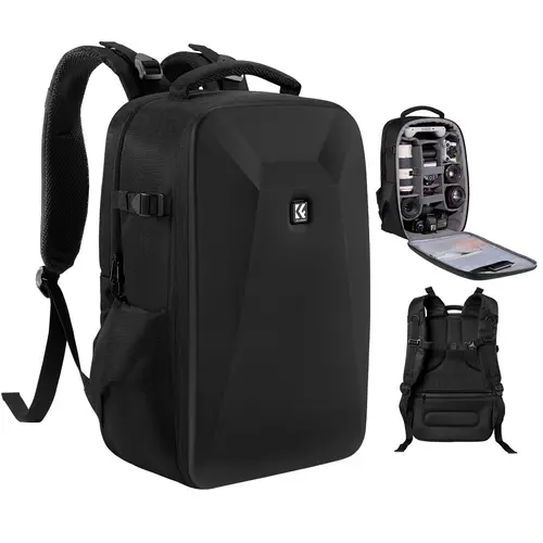 【DealsForYouDays】[K&F CONCEPT]Camera Backpack,Hardshell Photography DSLR Camera Bag with 15-15.6 Inch Laptop Compartment Waterproof Hard Shell Camera Case Compatible with Canon/Nikon/Sony/DJI Mavic Drone, Camera Accessories, Adjustable
