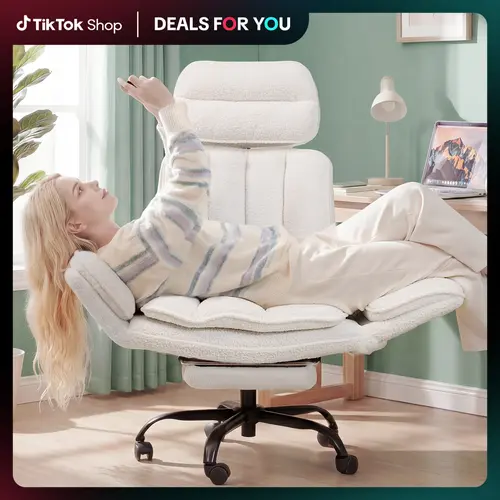 【New Arrival】Homrelexa Office Chair Criss Cross, Pet-Friendly with 180° Flip-Up Armrests, Cloud Comfort Dual-Layer Memory Foam, 30.3in Wide Seat, 400lbs Capacity Ergonomic Desk Chair for Home/Office/Gaming