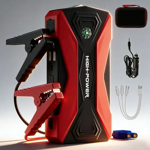 【DealsForYouDays】Portable Car Jump Starter, Car Battery Jump Starter, Emergency Starter, 12V Car Battery Essential for Car owners - Car Emergency Essentials! #Summervibes