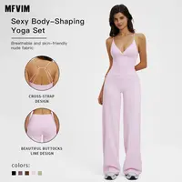 MFVIM Women’s 2-Piece Yoga Outfits - Dual Shoulder Straps, Premium Colorblock Fleece Sportswear, Athleisure Matching Body Tops & Clothes for Gym Workout, 2 Piece Sets, Matching Sets For Women,summerwins