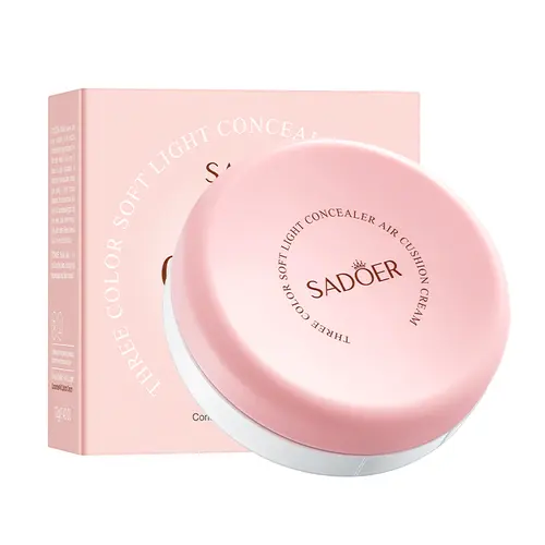 3-Color Facial Concealer Air Cushion Cosmetics, BB Cream Foundation Tinted Moisturizer, 12h Long-Lasting Moisturizing Makeup, Hydrating Anti-Aging, Pore-Covering Flawless Glow Glass Skin, Soft Glam