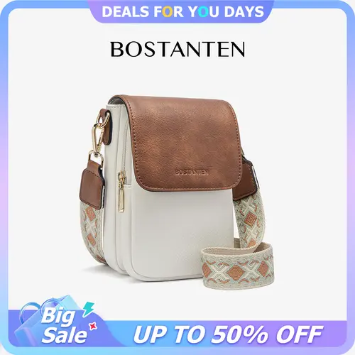 Bostanten Women's Leather Fashionable Crossbody Bag - Small Everyday Handbag Shoulder Bag with Card Slots, Adjustable Strap, Ideal Mother's Day Gift (Summer Vibes) | Accessories for Women, Purses For Women