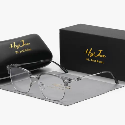 Unisex Vintage Sunglasses Brow Bar Frame, Casual Trendy Half Rim Glasses, Metal Plastic Frame, All Seasons Wear, Decorative Lenses