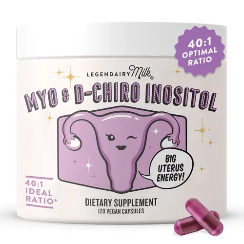 Myo & D-Chiro Inositol Capsules - Hormone Balance & Cycle Support | Legendairy Milk | for Women (40:1 Ratio) | 30 Day Supply | Vegan Capsules Supplement