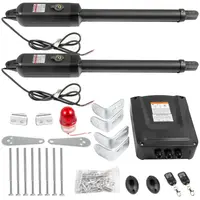 VEVOR Dual Swing Gate Opener Heavy Duty Automatic Gate Opener Up to 660lbs & 18ft Long Gate AC Powered 50W Automatic Gate Openers with Remote Complete Kit Push/Pull-to-Open Dual Gate Opener 16mm/s, Ranch, Community, Remote Control