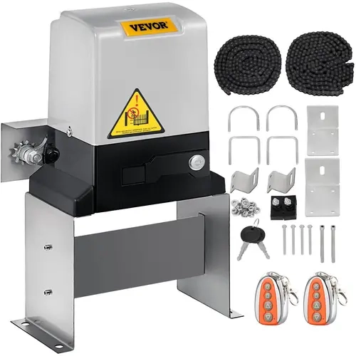 VEVOR Automatic Sliding Gate Opener,  , Max. 3300LBS with 2 Remote Controls, Includes Gate Operator Hardware Kit for Security, 40ft Per Minute Move Speed VEVOR Super Brand Day#SohoChic