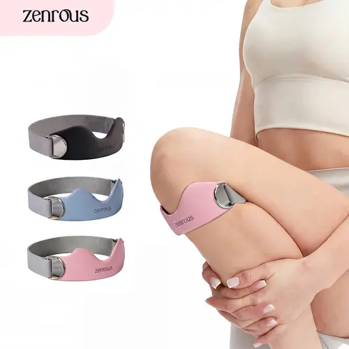 ZENROUS 2-Pack Patellar Tendon Patellabands - Adjustable Knee Stabilizer Brace for Pain Relief, Running, Gym | Patellar & Brace Sports Sleeves & Support (New Pink, Smog Blue)