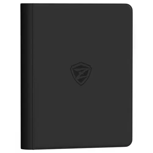 ZLCA 16 Pocket Standard Trading Card Binder, 1024 Cards, 32 Side-Loading Pages, Folder for Collectible Games, Sports, TCG (Black)