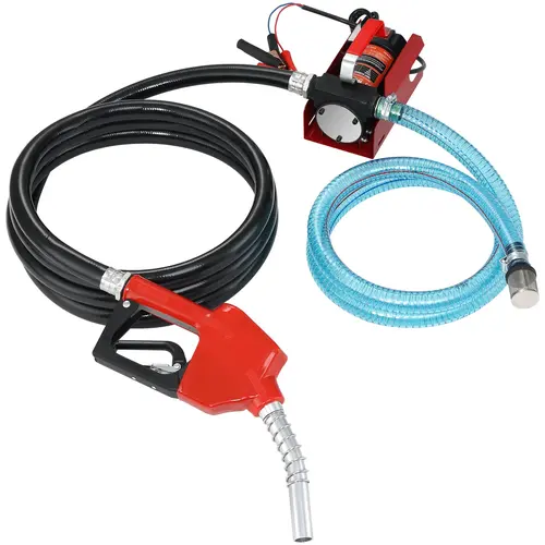 【toolupgrade】VEVOR Diesel Fuel Transfer Pump Kit ,10 GPM 12V DC Portable Electric Self-Priming Fuel Transfer Extractor Pump Kit with Automatic Shut-off Nozzle Hose for DieselKeroseneMachineTransformer Oil, Heavy Duty, Parts