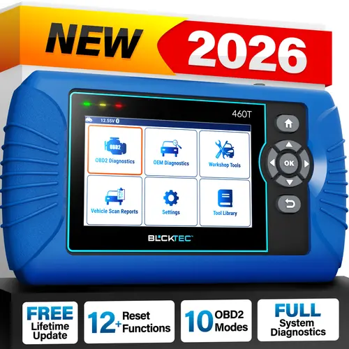 BLCKTEC 460T OBD2 Scanner 2026 Edition with 12 Reset Services, scan Engine/ABS/SRS/Transmission, Oil/TPMS/EPB/SAS/DPF Reset, ABS Bleeding, Auto VIN, Free updates, Diagnostic Tool, Automotive Scan Tool