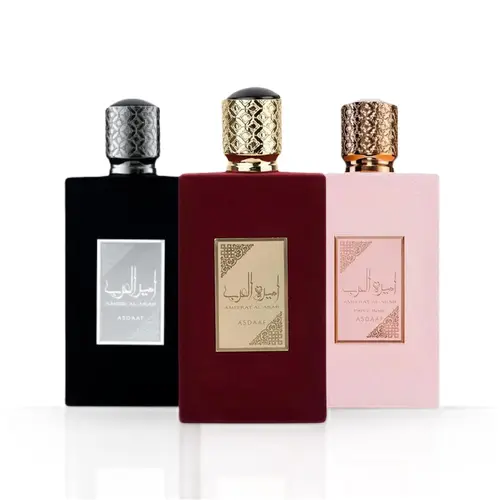 Asdaaf Ameerat Al Arab Collection Unisex Liquid Perfume Spray, 3.4fl.oz Floral Fruity Amber Scent - Includes Prive Rose Variant, Men's Fragrance, Women's Perfume, Smelling Good Fragrances, Arabian Cologne, Amber Vanilla Fragrances