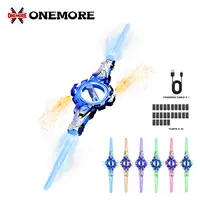 DKD Upgraded SparkBlade Spinning Dual-Blade LED Lightsaber Toy, Real Spark Cyberpunk Design 39" RGB Light-Up Prop for Cosplay, Raves & Festivals, Durable Collectible, US In Stock, Perfect Halloween gifts