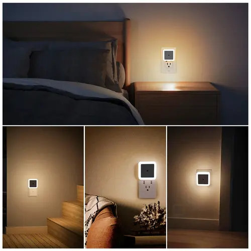 Night Light, Night Lights Plug into Wall 6-Pack, Plug in Night Light, Dusk to Dawn Nightlight Led Night Lights for Bedroom, Bathroom, Hallway Warm White Home Lighting