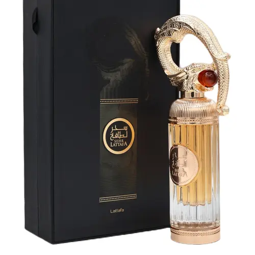 Lattafa Sehr Unisex Oriental Eau de Parfum Spray - 3.4 oz Aromatic Spicy, Earthy Woody Gourmand EDP with Cinnamon, Vanilla, Amber, Jasmine - Men's Fragrances, Amber Vanilla Scents, Limited Edition Arab Perfume for Adults, Amber Vanilla Fragrances