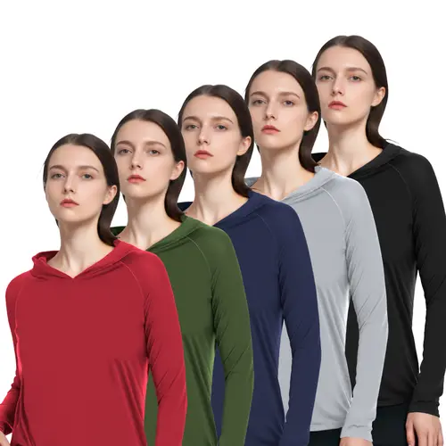 HOVSIYLA 5-piece Women's Sports Hoodie Set with UV Protection. Do it all—hike, bike, travel—in style. 5 pieces summerwins,travel essentials,camping essentials