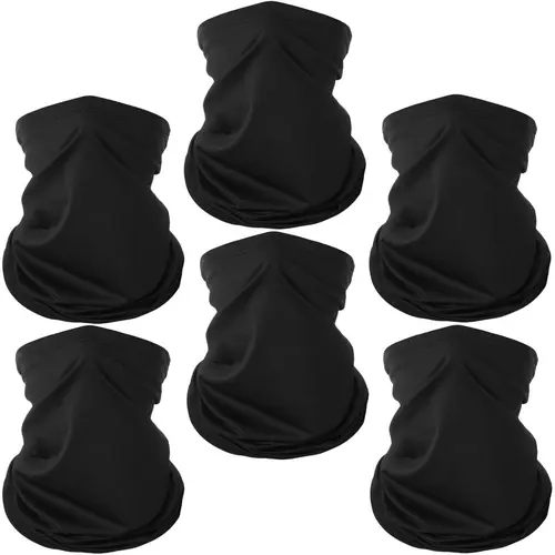 6 Pack Neck Gaiter Bandana Face Mask