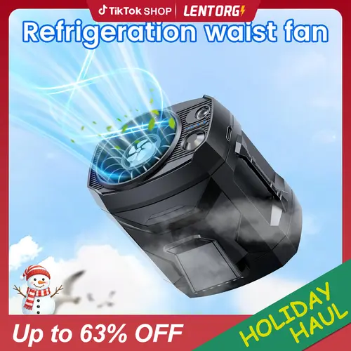 Lentorgi Rechargeable Cooling Fan - Clip-on Lightweight Slim Ultra-Portable Sporty Fan with Stand Attachment, 4 Speeds Strong Airflow, Weight-Reduction Design, for Travel Camping (Black and Gray), Lightweight Fan