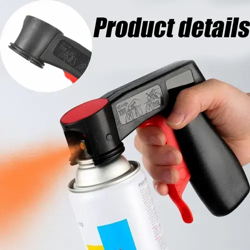 Universal Aerosol Trigger Handle Paint Spraying Tool - Full-Grip Reusable Design, Mess-Free, Easy Snap-On/Snap-Off Fit for Spray Paint, Adhesives, Hair Styling Products