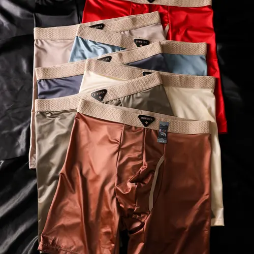 8 Pcs Biweier Luxury Cool Velvet Sleep Pants, Men's Bare Sensation Shorts, Smooth Comfortable, Ideal for Home and Vacation Wear