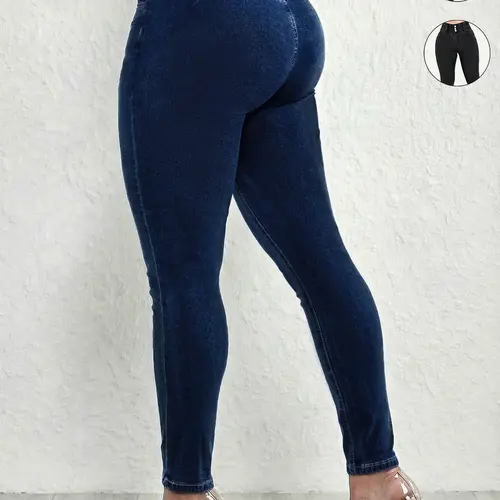 Women's Butt-Lift High-Waisted Skinny Jeans, Tummy Control High Stretch Denim Jeggings, Casual Everyday Slim Fit Trousers for Work, Date & Daily Wear, Womenswear