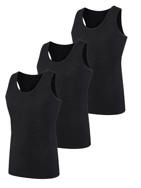 3-Pack Gym Tank Tops - True to Size High Stretch Workout Vests Activewear ekko beaters Sports Cami Top
