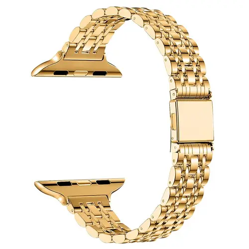 Stainless Steel Watch Band Compatible with Apple Watch (Band Only), Business Watch Band for Women, Fashion Wearable Accessories Compatible with iWatch Series, Smart Watch Straps, Smartwatch Accessories