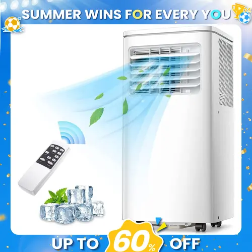 Antarctic Star 8,000/10,000 BTU (ASHRAE) Portable Air Conditioners Cool Up to 200/250 Sq.Ft, 4 Modes Portable AC Unit with Remote Control/LED Display/24Hrs Timer/Installation Kits for Bedroom/Home/Office/Dorms
