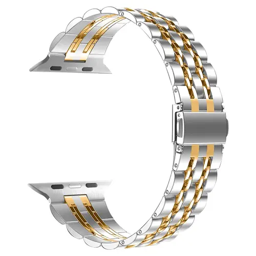 Stainless Steel Watch Band, Fashion Watch Band Smart Watch Strap Smartwatch Accessories Compatible with iWatch 38mm 40mm 41mm 42mm 44mm 45mm 49mm, Watch Band for iWatch 9/8/7/6/5/4/3/2/1/SE/SE2 Series